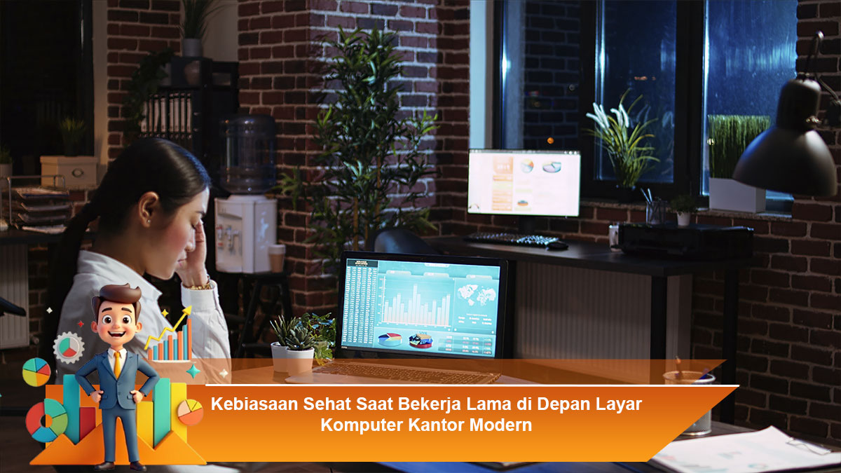 Kebiasaan-Sehat-Saat-Bekerja-Lama-di-Depan-Layar-Komputer-Kantor-Modern
